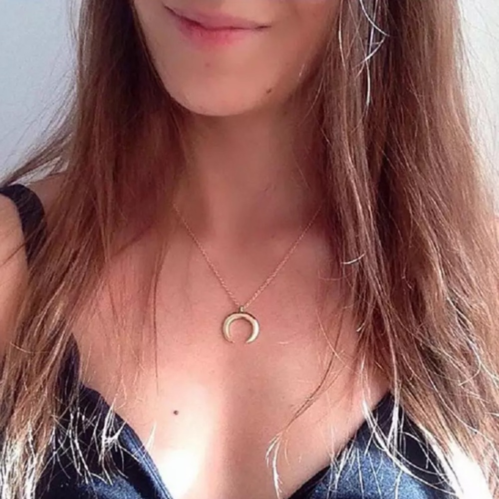 ⚜️[𝟯/$𝟭𝟴]⚜️Gold Horn Simple Dainty Choker NEW - Picture 3 of 13